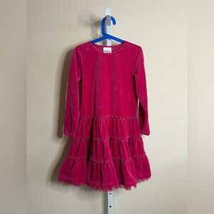 Hanna Andersson Vibrant Pink Velvet Dress